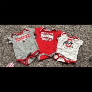 Ohio State baby clothing combo